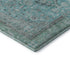 8' X 10' Aqua And Gray Floral Medallion Washable Area Rug With UV Protection
