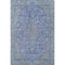 5' X 8' Blue And Gray Floral Medallion Washable Area Rug With UV Protection
