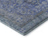 5' X 8' Blue And Gray Floral Medallion Washable Area Rug With UV Protection