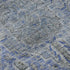 8' Blue And Gray Floral Medallion Washable Round Rug With UV Protection