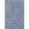 8' X 10' Blue And Gray Floral Medallion Washable Area Rug With UV Protection