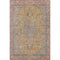 5' X 8' Gold Copper And Gray Floral Medallion Washable Area Rug With UV Protection