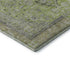 5' X 8' Lime Green And Gray Floral Medallion Washable Area Rug With UV Protection