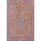 5' X 8' Orange Red And Gray Floral Medallion Washable Area Rug With UV Protection