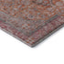 5' X 8' Orange Red And Gray Floral Medallion Washable Area Rug With UV Protection