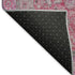 5' X 8' Pink Mauve And Gray Floral Medallion Washable Area Rug With UV Protection