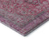 5' X 8' Pink Mauve And Gray Floral Medallion Washable Area Rug With UV Protection