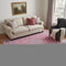 5' X 8' Pink Mauve And Gray Floral Medallion Washable Area Rug With UV Protection