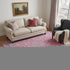 5' X 8' Pink Mauve And Gray Floral Medallion Washable Area Rug With UV Protection