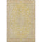 8' X 10' Wheat Gold And Gray Floral Medallion Washable Area Rug With UV Protection