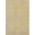 8' X 10' Wheat Gold And Gray Floral Medallion Washable Area Rug With UV Protection