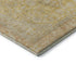 8' X 10' Wheat Gold And Gray Floral Medallion Washable Area Rug With UV Protection