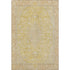 8' X 10' Wheat Gold And Gray Floral Medallion Washable Area Rug With UV Protection