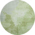 8' Artichoke Green And Ivory Abstract Washable Round Rug With UV Protection