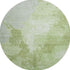 8' Artichoke Green And Ivory Abstract Washable Round Rug With UV Protection