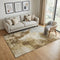 5' X 8' Brown Beige And Gray Abstract Washable Area Rug With UV Protection