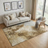 5' X 8' Brown Beige And Gray Abstract Washable Area Rug With UV Protection