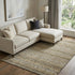 9' X 12' Brown Beige And Gray Striped Washable Area Rug With UV Protection