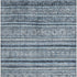 5' X 8' Blue And Gray Striped Washable Area Rug With UV Protection