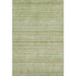 9' X 12' Green Gold And Beige Striped Washable Area Rug With UV Protection