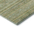 9' X 12' Green Gold And Beige Striped Washable Area Rug With UV Protection