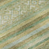 9' X 12' Green Gold And Beige Striped Washable Area Rug With UV Protection
