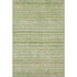 9' X 12' Green Gold And Beige Striped Washable Area Rug With UV Protection