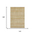 9' X 12' Wheat Beige And Gold Striped Washable Area Rug With UV Protection