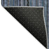 8' Blue Gray And Charcoal Striped Washable Round Rug With UV Protection