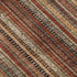 8' Rust Taupe And Gray Striped Washable Round Rug With UV Protection