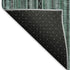 8' Teal Charcoal And Gray Striped Washable Round Rug With UV Protection