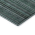 8' Teal Charcoal And Gray Striped Washable Round Rug With UV Protection