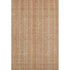 9' X 12' Rust Beige And Copper Striped Washable Area Rug With UV Protection