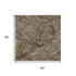 5' X 8' Brown And Taupe Abstract Washable Area Rug With UV Protection