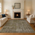 8' X 10' Pewter And Silver Abstract Washable Area Rug With UV Protection