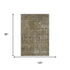 8' X 10' Pewter And Silver Abstract Washable Area Rug With UV Protection