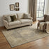5' X 8' Brown Beige And Taupe Medallion Washable Area Rug With UV Protection