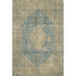 5' X 8' Blue Beige And Taupe Medallion Washable Area Rug With UV Protection