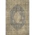 5' X 8' Charcoal Gray And Beige Medallion Washable Area Rug With UV Protection