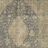 5' X 8' Charcoal Gray And Beige Medallion Washable Area Rug With UV Protection