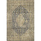 8' X 10' Charcoal Gray And Beige Medallion Washable Area Rug With UV Protection