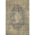 8' X 10' Charcoal Gray And Beige Medallion Washable Area Rug With UV Protection
