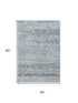 5' X 8' Blue Gray And Silver Abstract Geometric Washable Area Rug With UV Protection