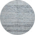8' Blue Gray And Silver Abstract Geometric Washable Round Rug With UV Protection
