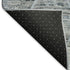 8' Blue Gray And Silver Abstract Geometric Washable Round Rug With UV Protection