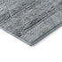 8' Blue Gray And Silver Abstract Geometric Washable Round Rug With UV Protection