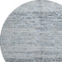 8' Blue Gray And Silver Abstract Geometric Washable Round Rug With UV Protection