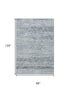 8' X 10' Blue Gray And Silver Abstract Geometric Washable Area Rug With UV Protection
