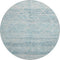 8' Teal Beige And Ivory Abstract Geometric Washable Round Rug With UV Protection