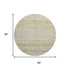8' Wheat Beige And Gold Abstract Geometric Washable Round Rug With UV Protection